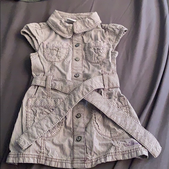Striped casual infant dress - Picture 1 of 3